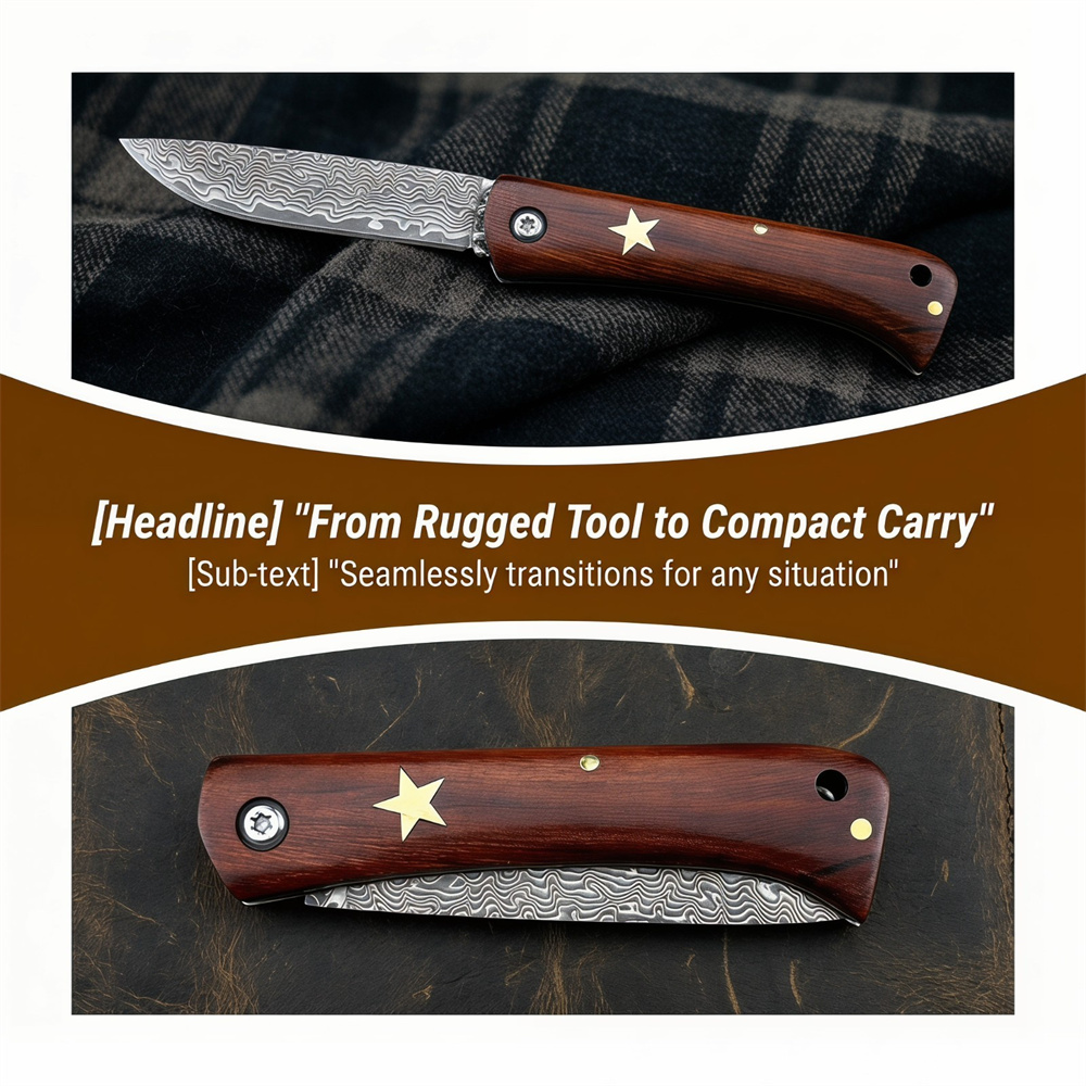 Faca de Bolso Dobrável Compact - Edc Fixed Blade Deep Carry avaliação e preço