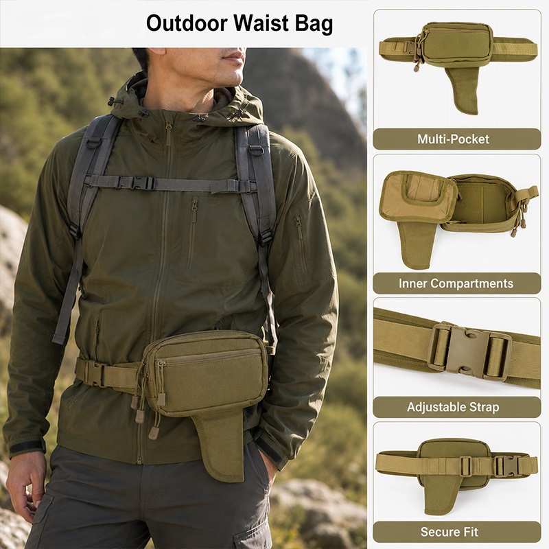 Bolsa de Cintura Multifunciona - Edc Concealed Carry Fanny Pack avaliação e preço