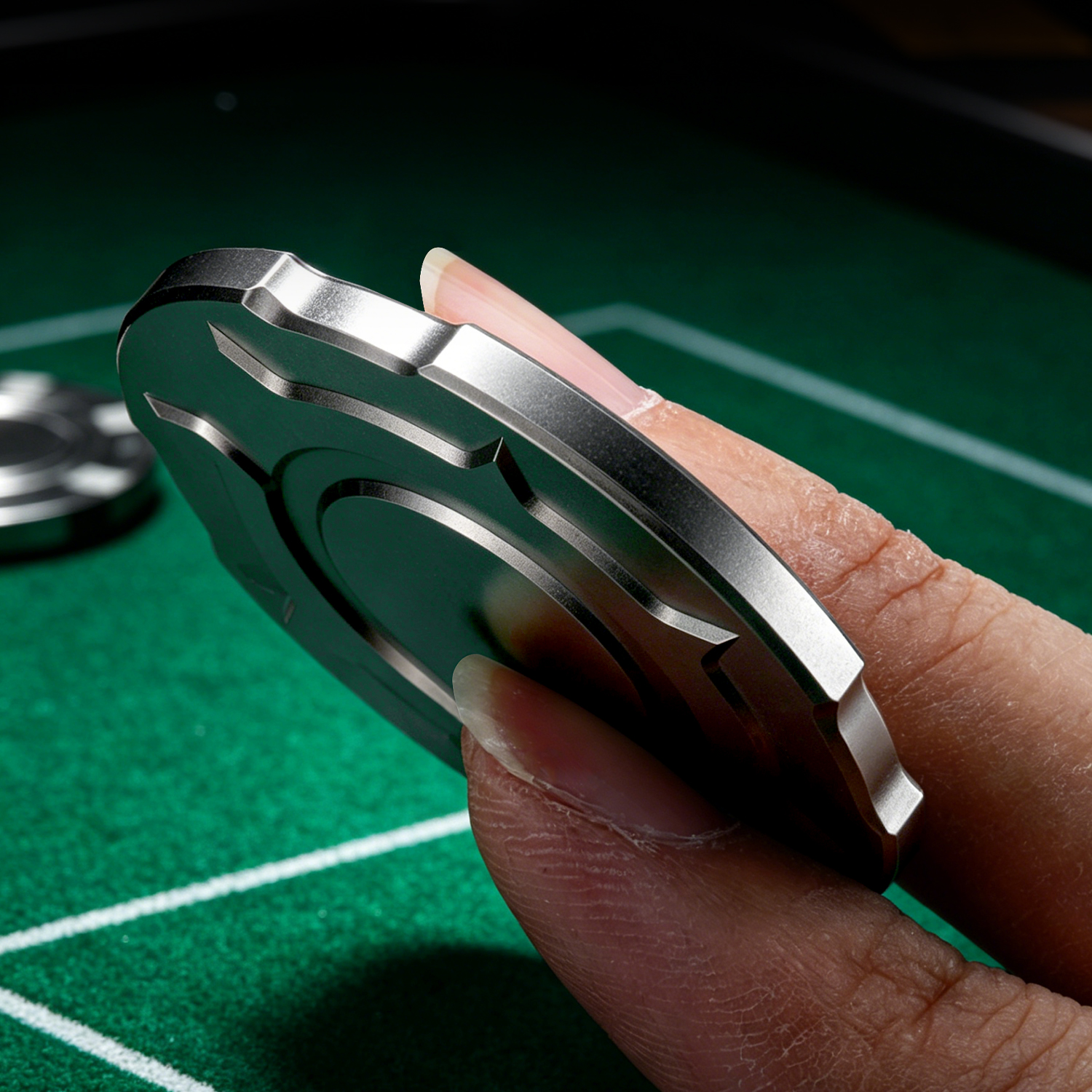 Fidget Slider de Liga de Titân - Edc Carry Coins avaliação e preço