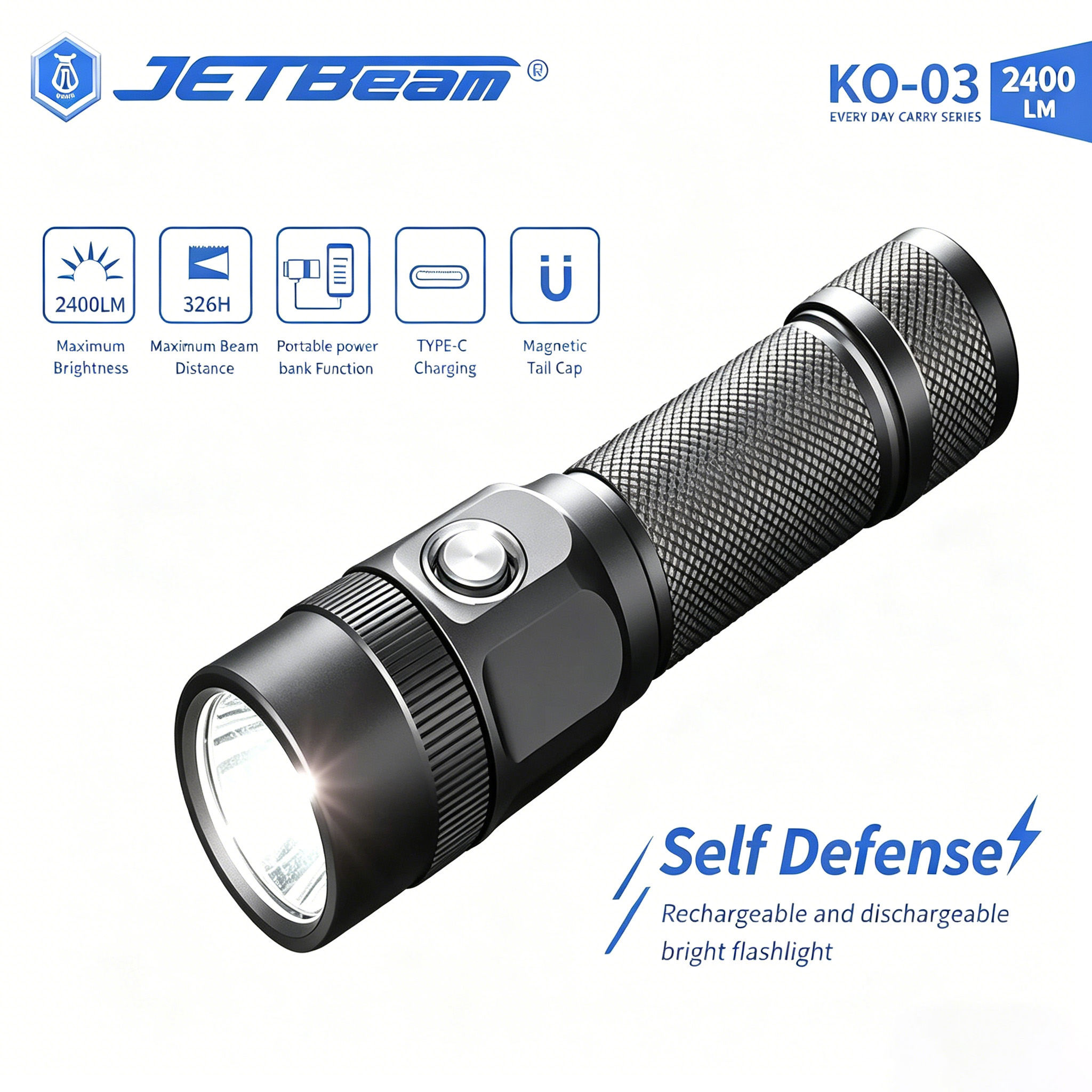 Lanterna EDC Jetbeam KO-03 240 - Edc Carry Flashlight avaliação e preço