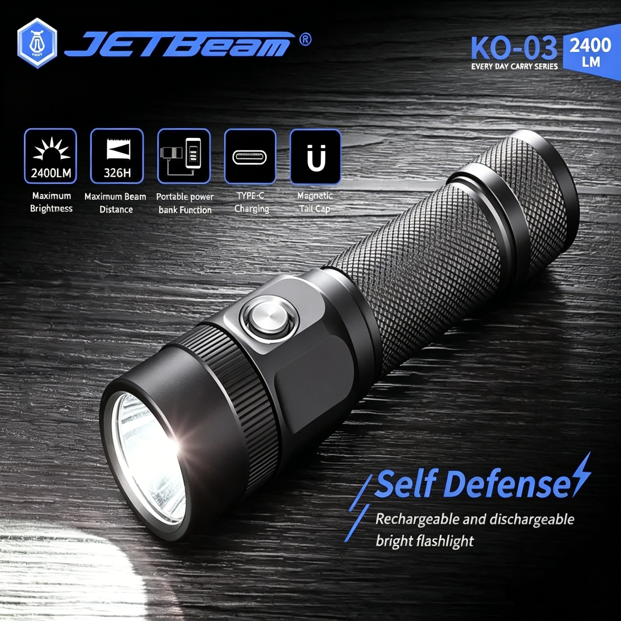 Lanterna EDC Jetbeam KO-03 240 - Edc Carry Flashlight avaliação e preço