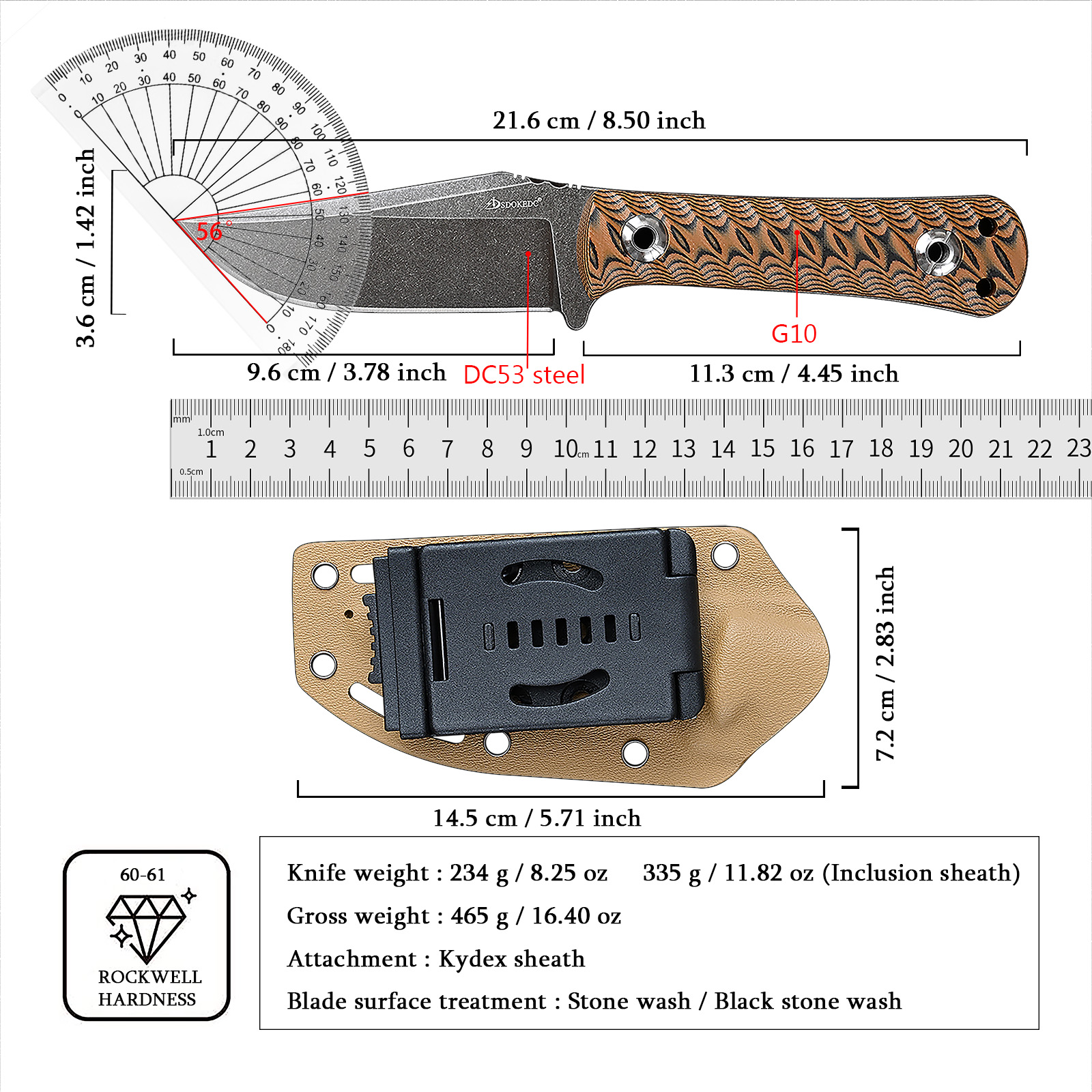 SDOKEDC Ferramenta portátil de - Edc Carry Fixed Blade avaliação e preço